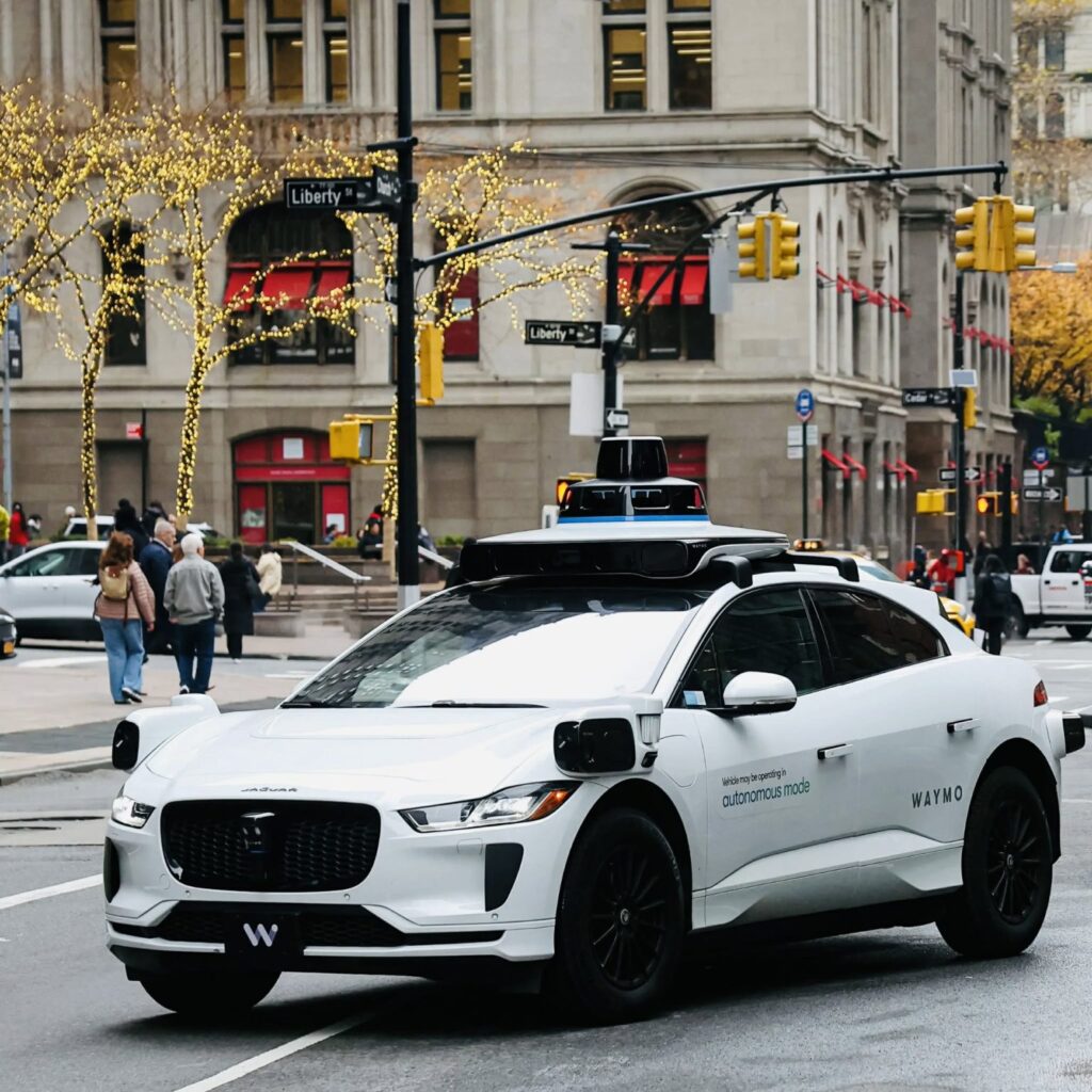 Waymo autonomous vehicle in New York as researchers question robotaxi for NYC Taxi and FHV drivers.